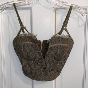 So Fine 💋 - Olive Green Bralet